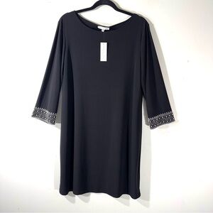 Annalee + Hope Black Party Dress with Embellished Cuffs NWT